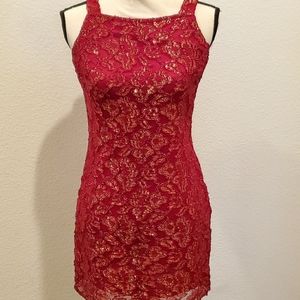 Scott McClintock Red Lace Mini Dress